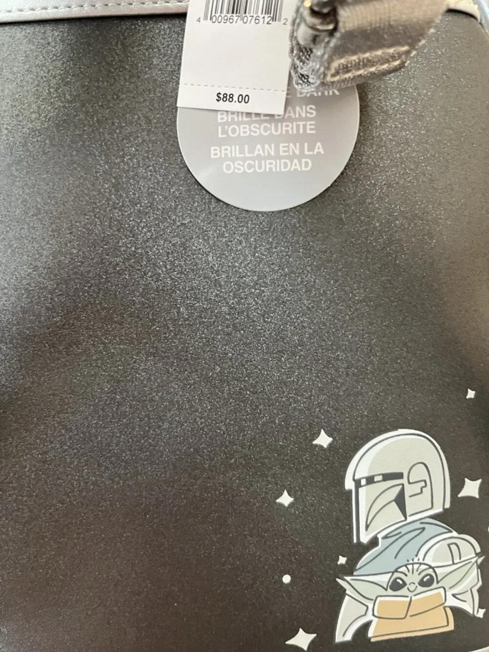 Loungefly Star Wars Mandalorian Grogu Baby Yoda Mini Backpack Glow In Dark NWT